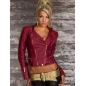 Jacke Cherry Diffusion - Biker Style - Weinrot