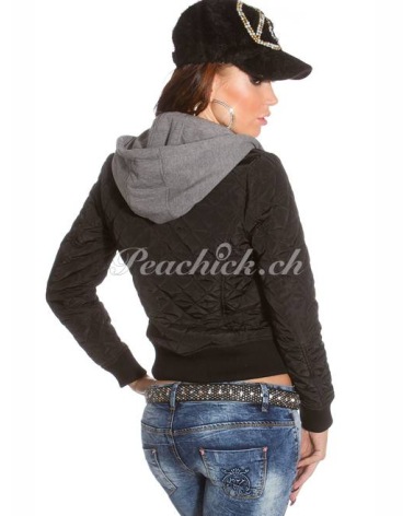 Jacke Selfie22 - Kapuze - Schwarz