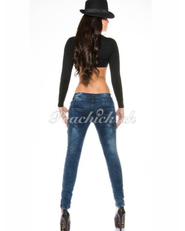 Jeans Rose Player - Knöpfe - Blau