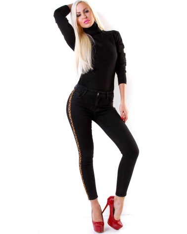Jeans Redial Paris - Leo Stripe - Schwarz