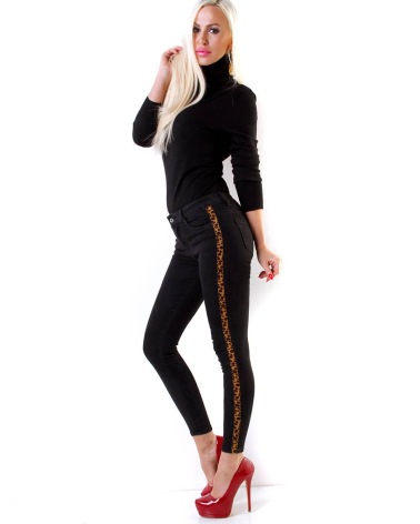 Jeans Redial Paris - Leo Stripe - Schwarz