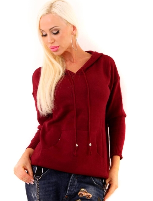 Pullover PPT Style - Hoody - Weinrot