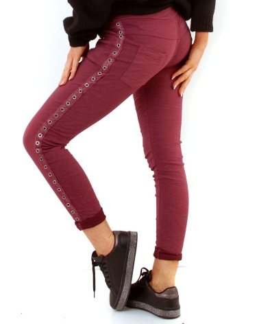 Chino Hose D&F - Zierband - Beere