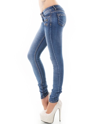 Jeans Girl Vivi - Zippers - Blau