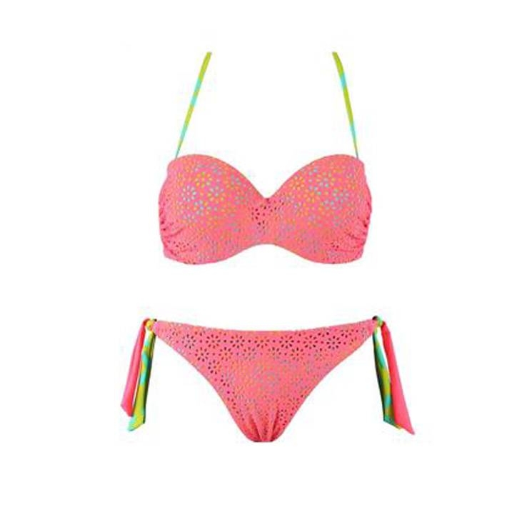 Bikini Rae - Flowers - Neonpink / Grün