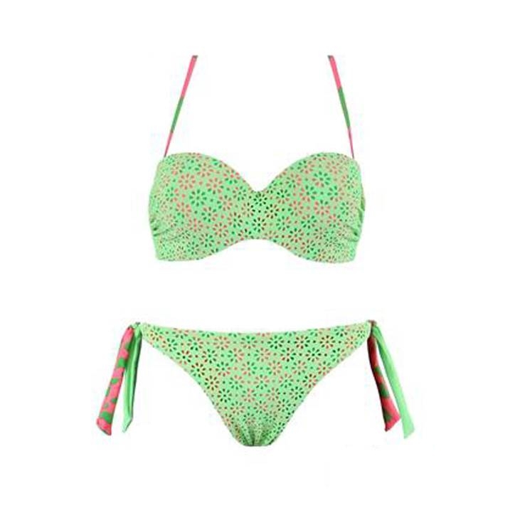 Bikini Rae - Flowers - Neonpink / Grün