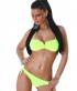 Bikini Power Flower - Strass - Neongelb