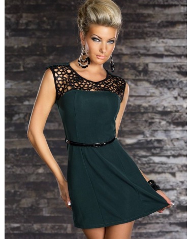 Kleid Fashion - Gürtel - Grün
