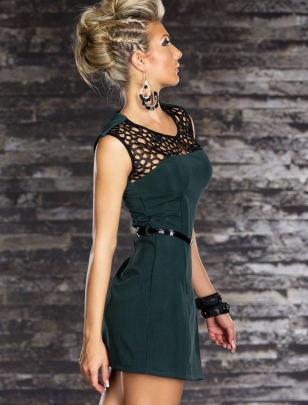 Kleid Fashion - Gürtel - Grün