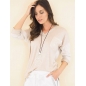 Langarmshirt Capucine - Glanz - Beige