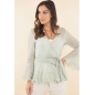 Bluse Hello Kiss - Crinkle - Mint