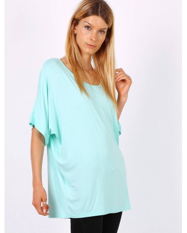 Kurzarmshirt Alyra - Cutout - Mint
