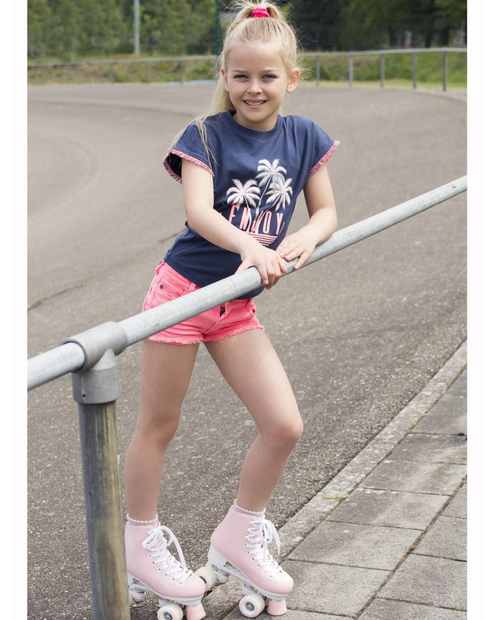 Girls DJ Dutch Jeans - Shorts - Neonpink