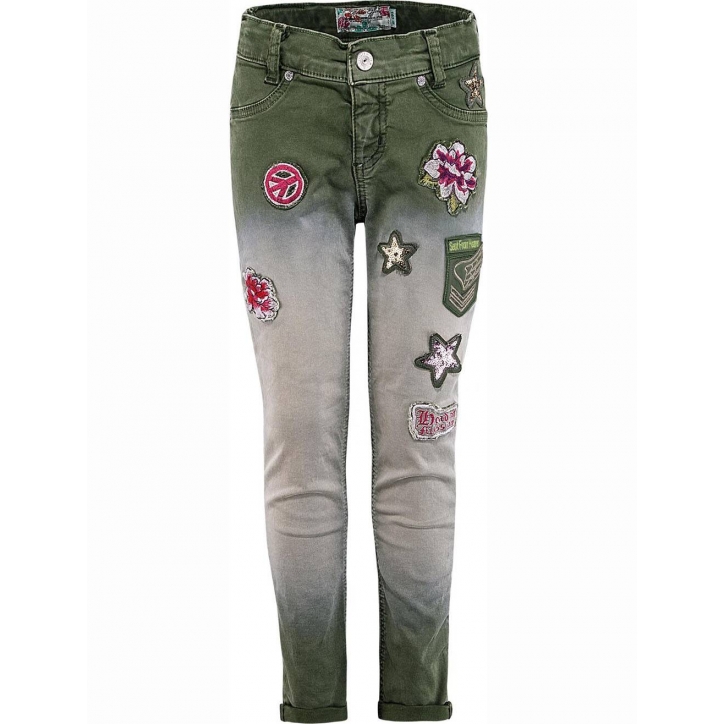 Girls Blue Effect - Jeans Armystyle - Oliv