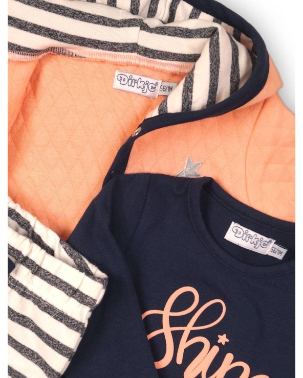 Girls Dirkje - Dreiteiliges Set - Lachs/Blau