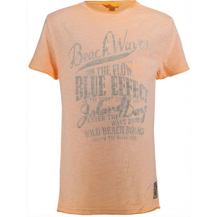 Boys Blue Effect - Shirt Print - Neonorange