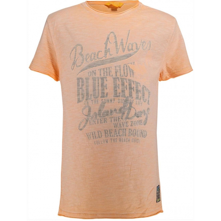 Teen Boys Blue Effect - Shirt Print - Neonorange Kurzarmshirts