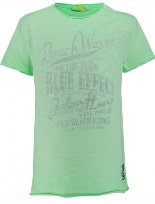 Boys Blue Effect - Shirt Print - Neongrün