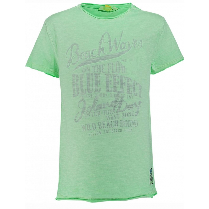 Boys Blue Effect - Shirt Print - Neongrün