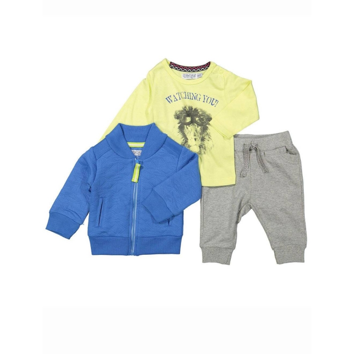 Boys Dirkje - Dreiteiliges Set - Blau/Grau/Gelb