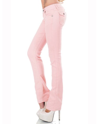Jeans Fashion Denim - Flap Pockets - Rosa