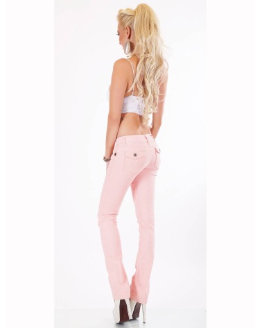 Jeans Fashion Denim - Flap Pockets - Rosa
