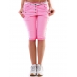 Caprihose Livan's - Knopfleiste - Pink