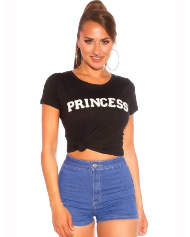 Kurzarmshirt Mc Lorene - Princess - Schwarz/Weiss