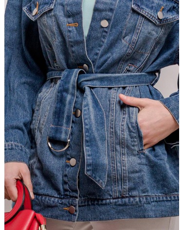 Jeans Jacke Swan - Oversized - Blau