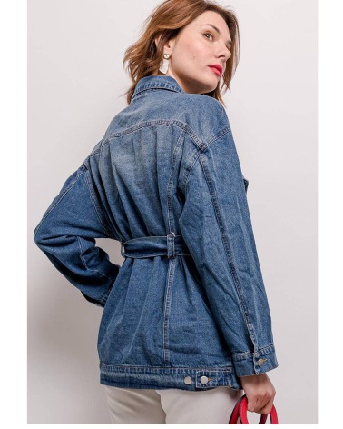 Jeans Jacke Swan - Oversized - Blau