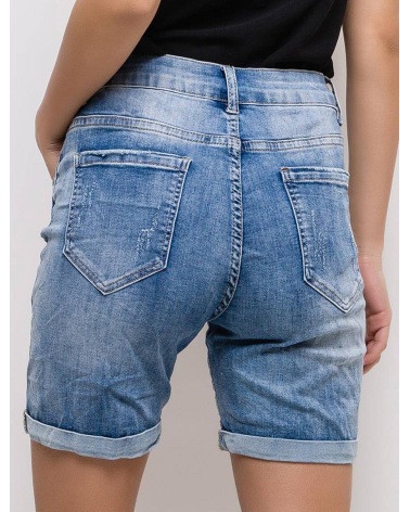 Kurze Jeans Monday Premium - Destroyed - Blau