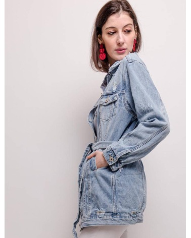 Jeans Jacke Mozzaar - Destroyed - Blau
