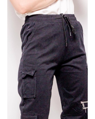Cargo Hose Naumy - Viele Taschen - Schwarz