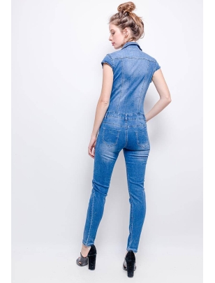 Overall Realty - Jeans Kurzarm - Blau