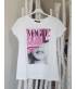 Kurzarmshirt Vogue - Face - Weiss/Rosa