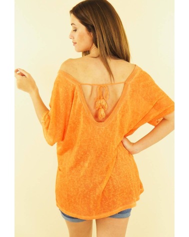 Kurzarmshirt Capucine - Peace - Orange