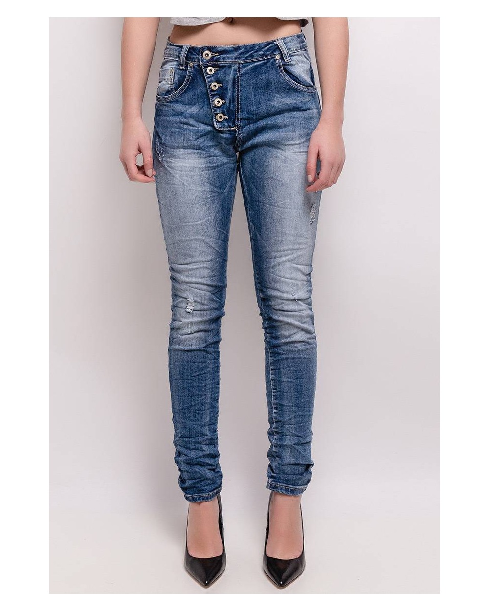 Jeans Place du Jour - Röhren - Blau