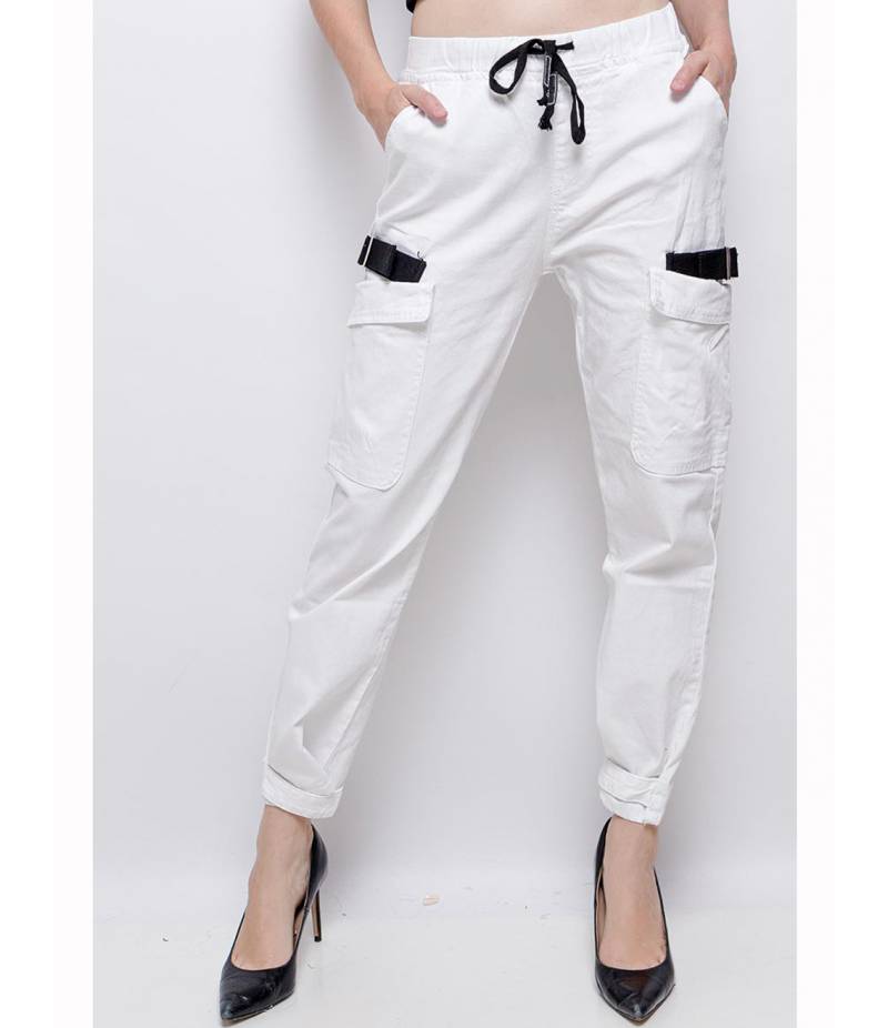 Cargo Hose Daysie Legere Weiss Trousers