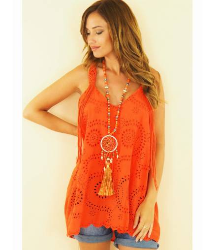 Top Capucine - Romantisch - Orange