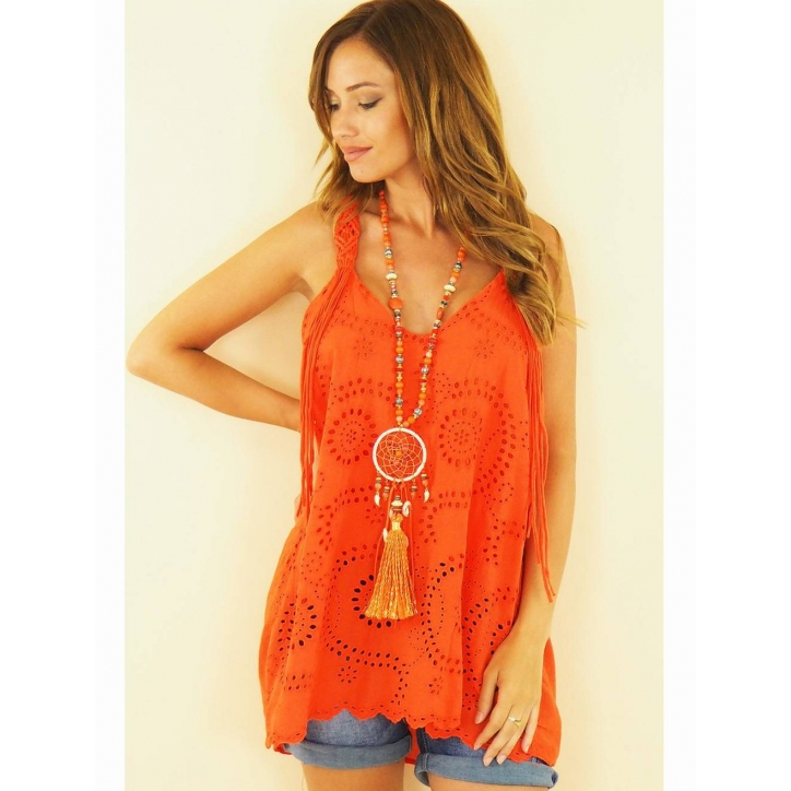 Top Capucine - Romantisch - Orange