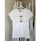 Kurzarmshirt Betty Blu - Love You - Weiss