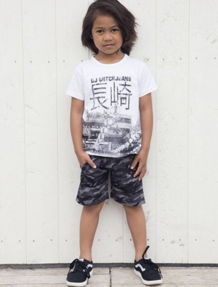 Kids Boys DJ Dutch Jeans - Shorts - Grau/Schwarz