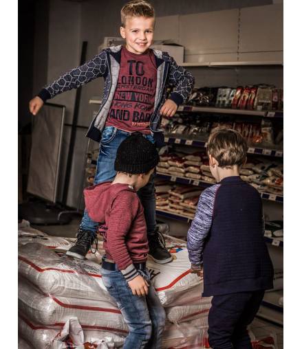 Kids Boys DJ Dutch Jeans - Langarmshirt - Bordeaux
