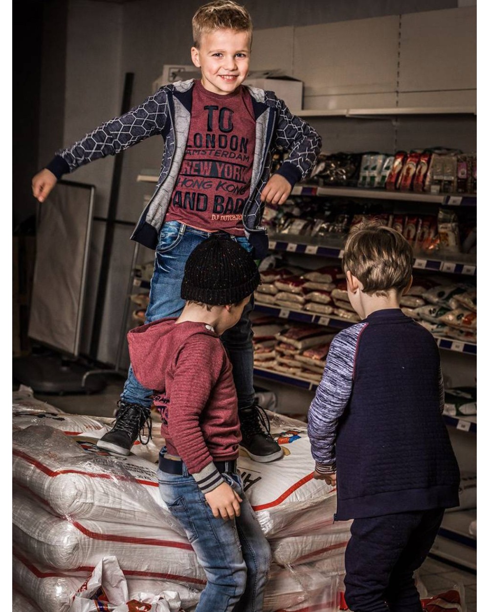 Kids Girls DJ Dutch Jeans - Kurzarmshirt - Bordeaux