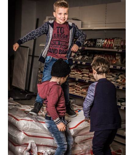 Teen Boys DJ Dutch Jeans - Langarmshirt - Bordeaux