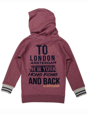 Kids Boys DJ Dutch Jeans - Hoodie Pullover - Bordeaux