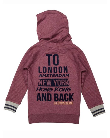 Kids Boys DJ Dutch Jeans - Hoodie Pullover - Bordeaux