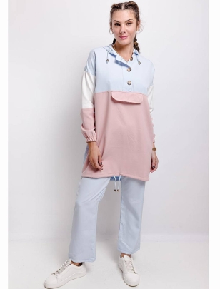 Freizeitanzug Flam Moda - Zweiteilig - Blau/Rosa/Creme