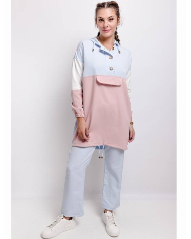 Freizeitanzug Flam Moda - Zweiteilig - Blau/Rosa/Creme