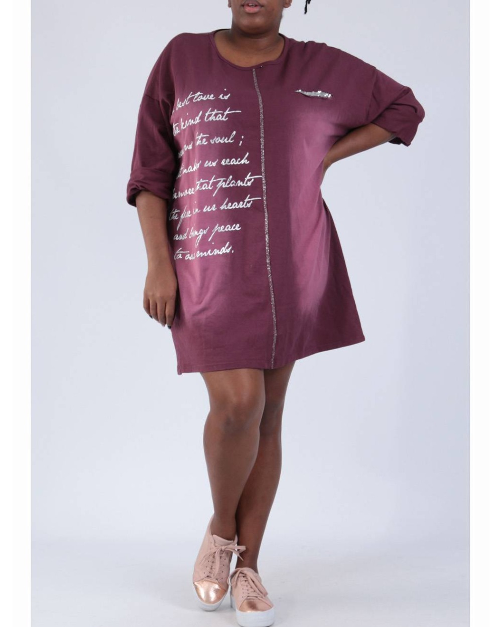 Kleid Danny - Oversized - Bordeaux